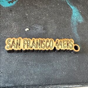 San Francisco 49ers Wooden Keychain